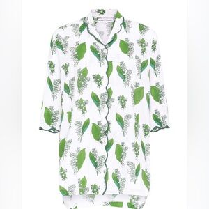 Heidi Carey Lilly of the valley nightshirt pajamas cotton luxury women’s l large